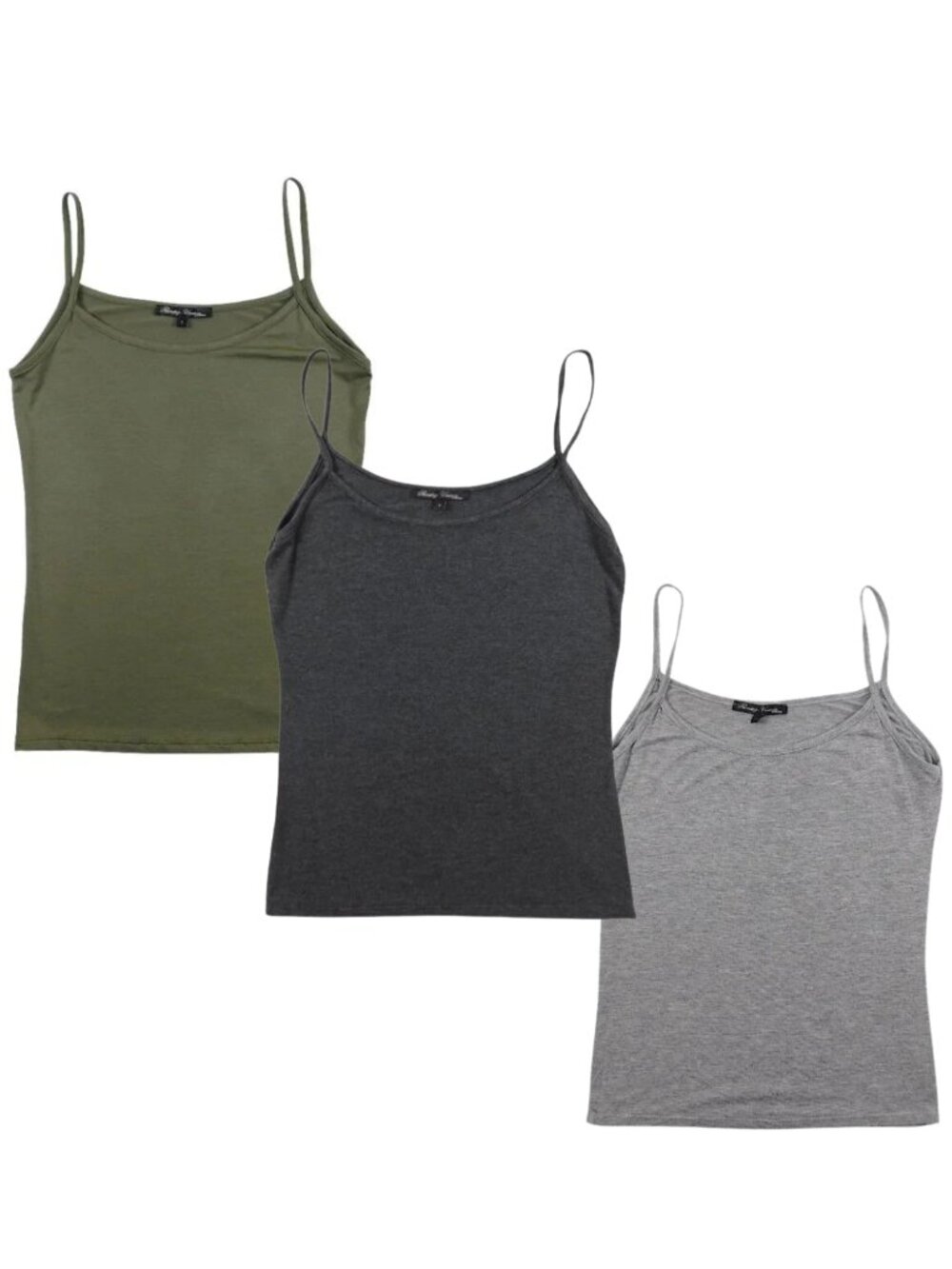 Rendez-Vous Paris Cami Tank Top Bundle Size 3 (M) Gray Olive Green 3-Pack
